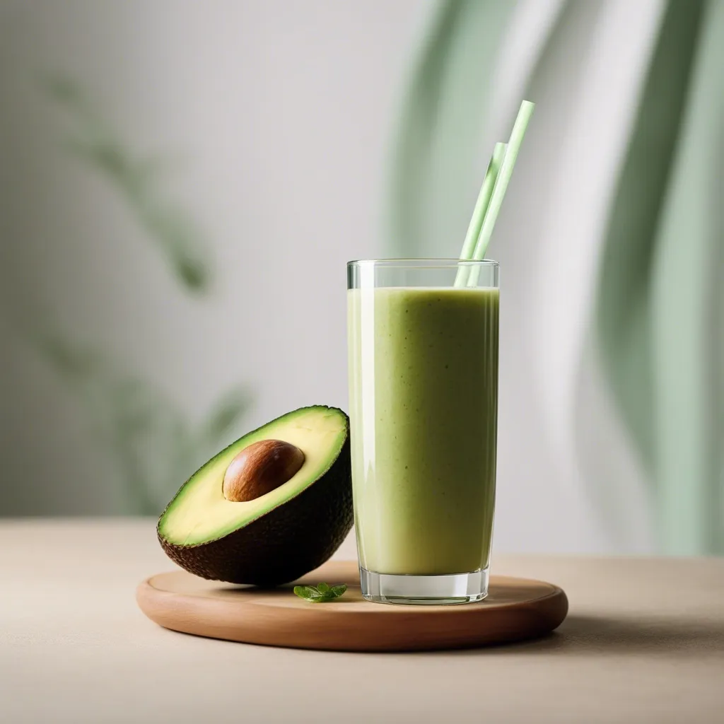 Avocado and ingredients on a table