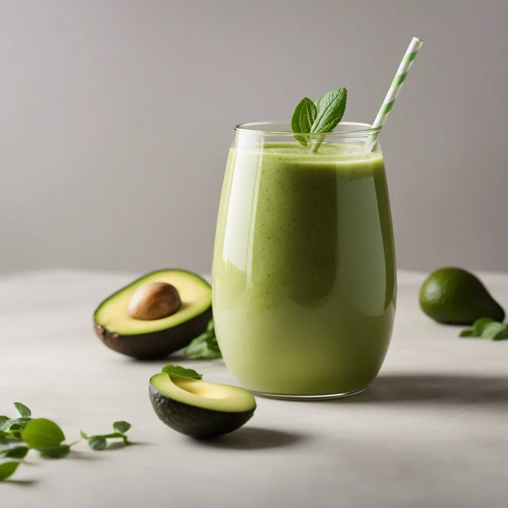 Smoothie being poured into a glass