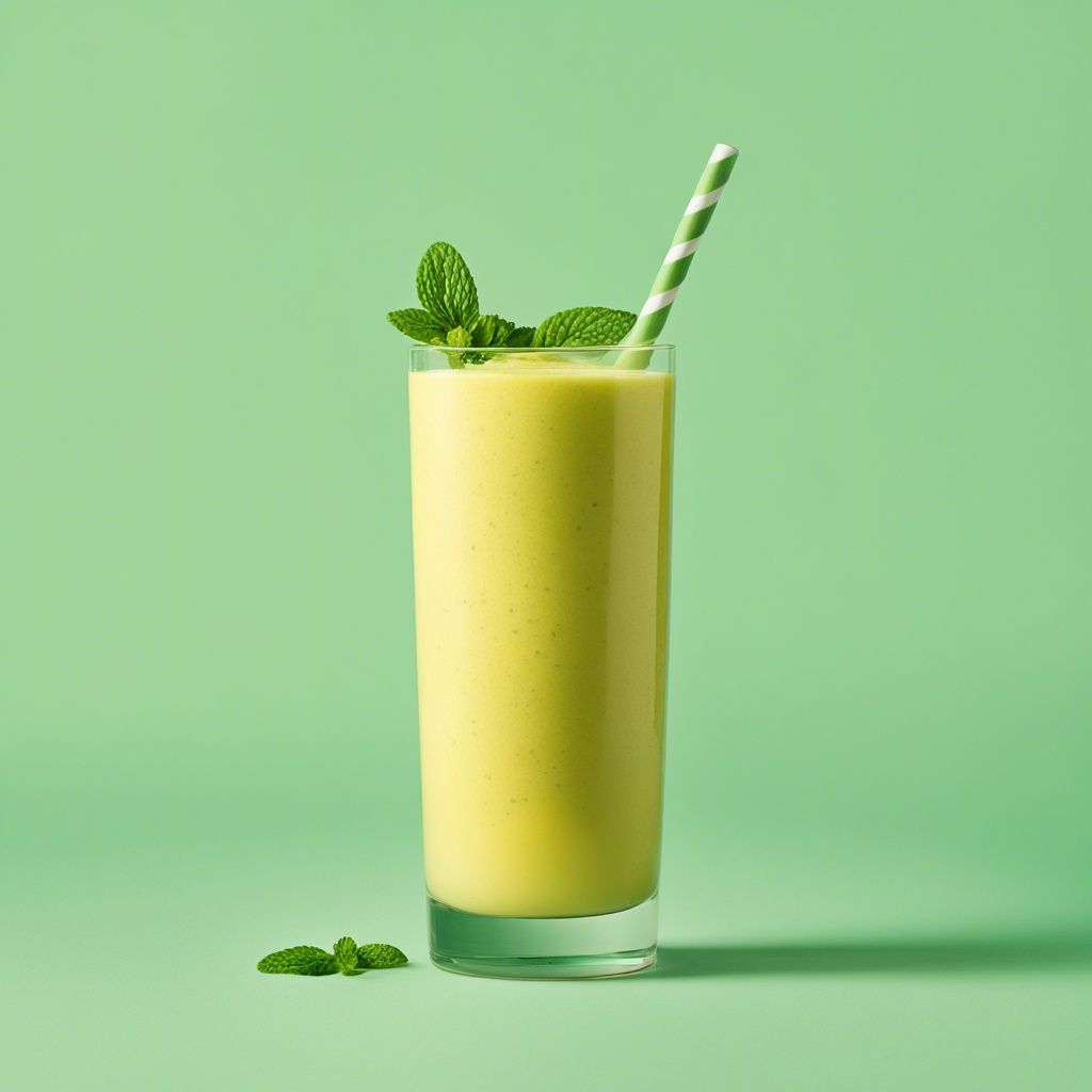 A vibrant and refreshing passion fruit smoothie in a tall glass